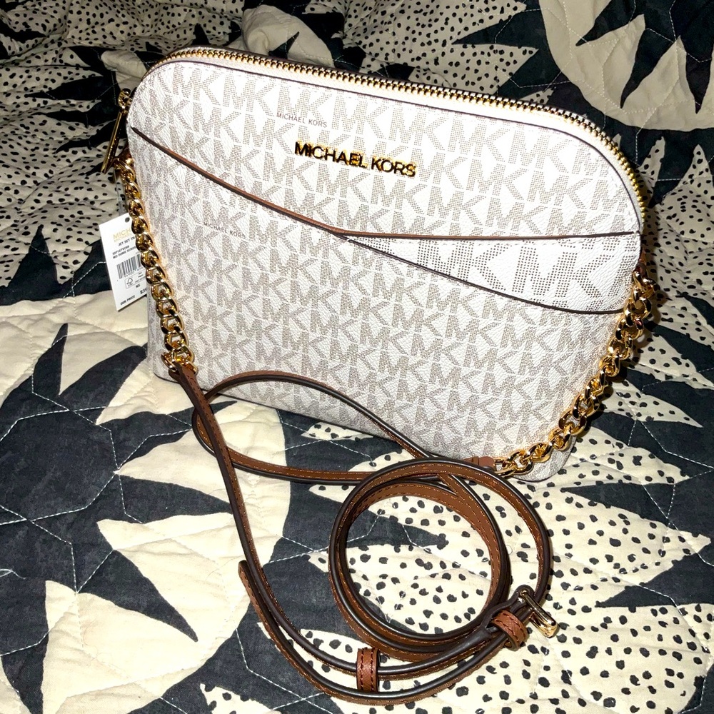 NWT Michael Kors • Jet Set Medium Logo Dome Crossbody Purse - Picture 3 of 7